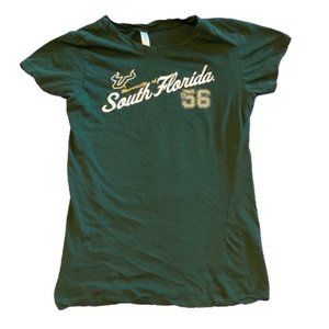 Green & Gold USF Bulls Logo Graphic Tee